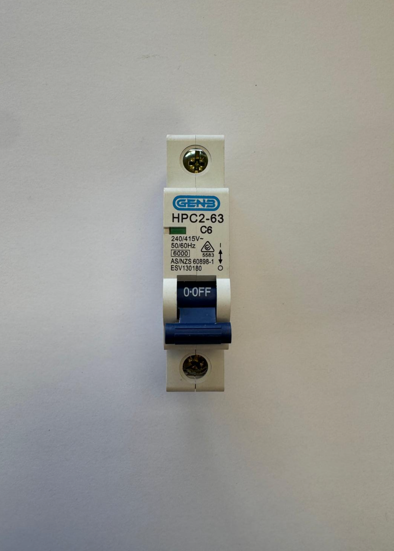 GEN3 1 Pole 6AMP 6KA Miniature Circuit Breaker