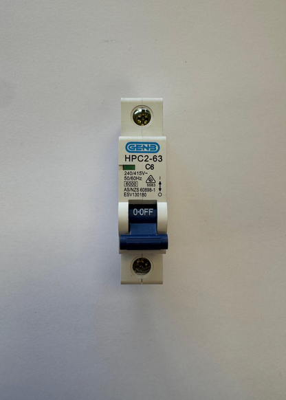 GEN3 1 Pole 6AMP 6KA Miniature Circuit Breaker