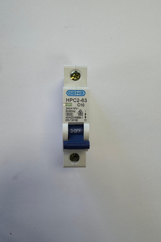 GEN3 1 Pole 10AMP 6KA Miniature Circuit Breaker