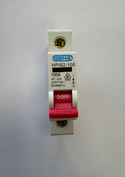 GEN3 1 Pole 100AMP Main Switch