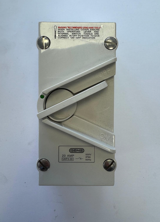 GEN3 3 Pole 20AMP Isolating Switch